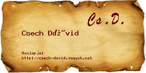Csech Dávid névjegykártya